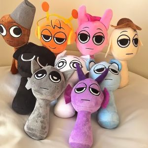 Bandai | Sprunki Plush Toys 5PCS Full Set 20cm Incredibox Game Stuffed Dolls Collectible Plushies Gift for Kids Fans