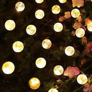 SOHO 10/20LEDs Solar Lawn String Light Christmas Lights Garden Bubbles Crystal Ball Fairy Lights Outdoor Waterproof Walkway Yard Garden Lamp