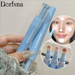 Dorisna Sponge Head Concealer Pen Corrector Dark Circles Freckles Acne Blemishes LongLasting Moisturizing Matte Liquid Foundation Makeup