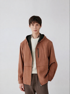 ICICLE | New Double Palace Silk Hemp Hooded Jacket For Men