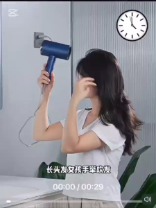 [SG Stock] Hair dryer holder bathroom free hands hair dryer wall hanging storage