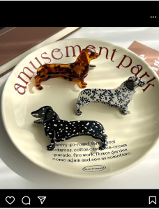 Dachshund Claw Hair Clips. Unique and casual summer family style. Acetate handmade. High - quality. Fashion - trendy.