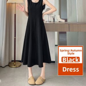 JIANGLU | Sleeveless Back Vest Dress Women Fall New Mid Length Bodycon Slim Fit 2026