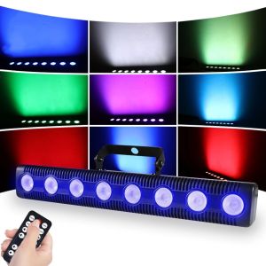 8 LED RGBW 4IN1 DMX Wall Wash Lamp DJ Disco Party Stage Light Effect for Dance Bar Holiday Wedding Xmas Halloween Decorate
