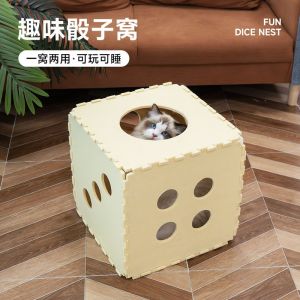 Large Capacity Felt Cat Scratcher Non Shedding Sofa Cat Bed Couch Tent Multi Functional Indoor Cat House Chew Resistant