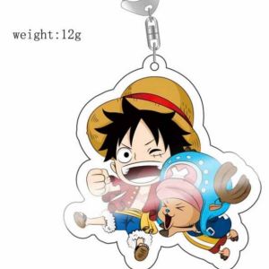 Bandai | One Piece Anime Cartoon 2D Acrylic Keychain Monkey D Luffy Solon Hanger Pendant Gift Keychains for Fans Student Girls Boys Gifts
