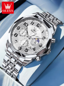 OLEVS | Đồng Hồ Nam Quartz Chống Nước Kích Thước Lớn Dây Thép Không Gỉ