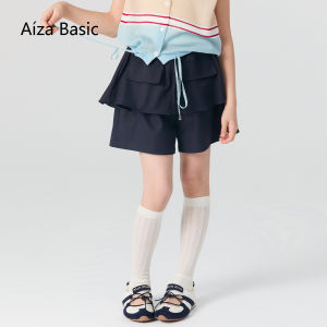 Aiza basic | Sleeveless Collar Contrast Color Girls Blouse