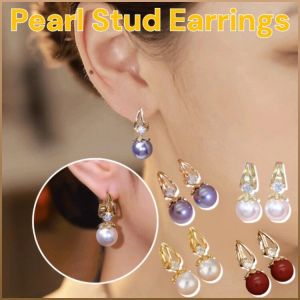 Natural skin friendliness earrings Pearl earrings Exquisite Elegant and noble temperament earrings