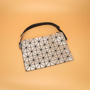 กระเป๋าสะพายไหล่ทรงสี่เหลี่ยมเรขาคณิตหรูหรา กระเป๋าสะพายข้างสำหรับผู้หญิง กระเป๋าถือแบบมีซิป ผ้าไนลอน กระเป๋าทรงสี่เหลี่ยมจัตุรัส