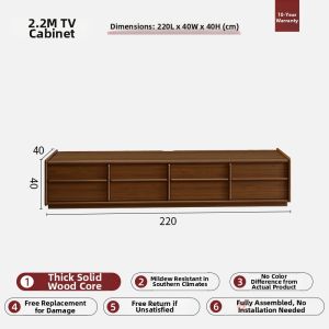 QUYUAN | Vintage Solid Wood TV Cabinet Combo