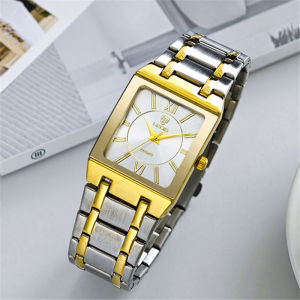 LIEBIG Simple Design Business Mens Quartz Watches Black Gold Stainless Steel Waterproof Clock Wristwatches For Mens With Box