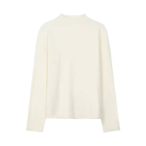 Slimming Effect Long Sleeve Base Shirt Half High Collar Inner Wear Top for Small Stature Autumn Winter Essential Style Commute Korean Style