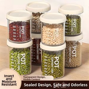 Food Grade Transparent Plastic Storage Canister