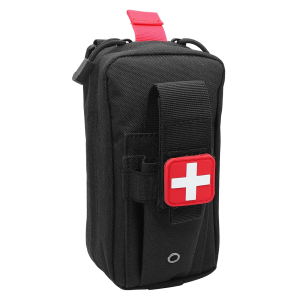 Tactical MOLLE Medical Pouch Rip-Away EMT First Aid Pouch IFAK Trauma Kit Everyday Carry Survival Bag Include Cross Patch