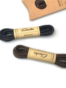 Genuine Goods Clarks Qile Formal Wear Leather Shoe Lace Pure Cotton Waxing Waterproof Fine round Black Original Flat Shoelace Anti-Fall