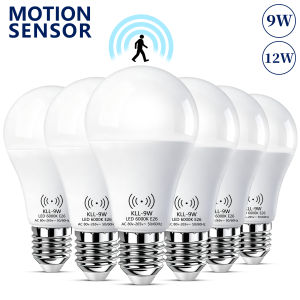 9W 12W Motion Sensor LED Light Bulb Dusk to Dawn Outdoor Auto On/Off Cold Warm Light for Garden Porch Outdoor Lighting 5/10 pcs