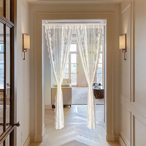 New Style Lace Trimmed Ruffled Short Curtain