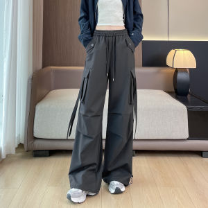 La Chapelle American Style Paratrooper Work Pants Women Autumn New Amber System Cuffed Dual Wear Hiking Wide Leg Pants