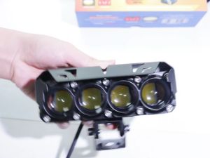 New upgradeV4 Laser Gun 80W MDL Mini Driving Light Hi/Lo Strobe 4modes Auxiliary Light For Motorcycle