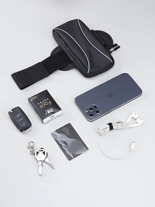 MENSPE Sports Armbands Wrist Bag Fitness Reflective Arm Bag Pouch Bag Sport Bag Running Arm Bag Waterproof Mobile Phone Bag for Outdoor Sport Exercise Workout Running