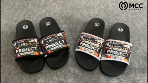 Sandal Slop Pria Wanita Terbaru Sendal Slide Slip On Motif In Thinking Made Black White Casual Dewasa Selop Distro Kekinian 37-43