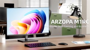 ARZOPA M1RC 27\" 180HZ Gaming Monitor - 2K QHD 2560x1440 Fast IPS Computer PC Display 115% sRGB Adaptive-Sync 1ms Response 1x Display Port 1.4 1x HDMI 2.0 1x USB C