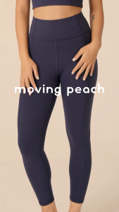 Moving Peach Yoga Leggings For Women High Elasticity Slim Pants Side Drop-In Pockets Skinny Long Pants Soft Breathable High Waist Hip-up Training Leggings Pilates Dance Sports Daily wear CLQ(new)