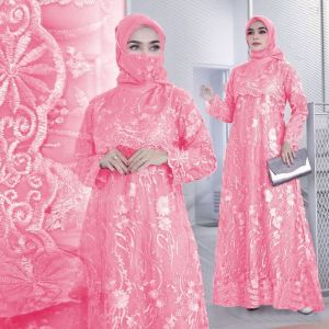 GAMIS KAREN / GAMIS BRUKAT / BAJU LEBARAN / PAKAIAN WANITA / GAUN PESTA / KEBAYA / JUMBO SIZE