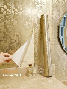 Bathroom Kitchen Tile Stickers Self Adhesive Waterproof Moisture Proof Oil Resistant Mosaic Wall Decals Nordic Style PVC Material