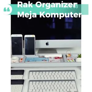 BATHI Rak Alat Tulis Meja Komputer Minimalis Plastik ABS Stationary Desktop Organizer RCK-47