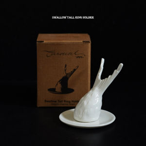 Original Packaging Ceramic Fish Tail Ring Holder Jewelry Tray Storage Organizer Decorative Item European Style Home Organization