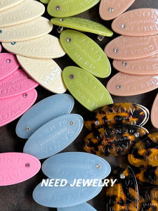 Korean Style Macaron Colored Spring Clamp Hair Accessories Oval Edge Soap Powder Hair Clips Fresh out New Fashion Hairpins