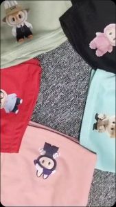 Paket 5 Pcs Celana Pendek Kaos Karakter Anak Motif Labubu Usia 1-15 Tahun Pakaian Bawahan Anak Perempuan