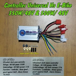 CONTROLLER SEPEDA LISTRIK 48V / 500watt & 350watt 48V UNIVERSAL SOCKET/ SKUN