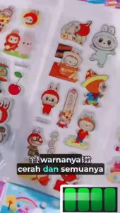 1pcs 3D Cartoon Cute Book Animal Car Dinosaur Bubble Waterproof Sticker For Kids Toys Stiker Kartun Kanak Kanak Budak