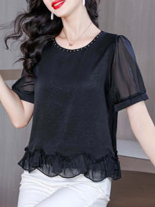 DAIXIANGFEIZI | Satin Large Size Stylish Blouse