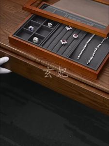 Oirlv | Oirlv Wooden Jewelry Box Jewelry Necklace Ring Box Watch Organizer High-end Pendant Jewelry Case Earring Jewelry Organizer Box