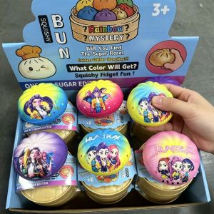 Bandai | PU  Squishy Dumpling Rumi Decompression Dumpling Hot Cartoon Movie Squeeze Fidget Ornaments Anti Stress Desk Accessories