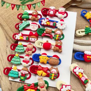 หมีน้ำแข็งสุดน่ารัก เครื่องประดับผมสไตล์การ์ตูน ของขวัญเล็กสำหรับเด็กผู้หญิง คลิปผมด้านข้าง เครื่องประดับตกแต่งหัว สไตล์คริสต์มาส