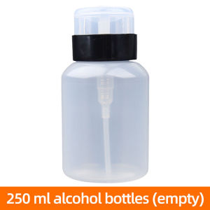 SAIVXIAN 3pcs New 60-250ml Empty alcohol bottles Refillable Press Pump Bottle Clear Dispenser Remover Cleaner  Tools Accessory