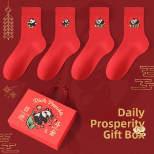 MiiOW | Lucky Red Socks for Year of the Horse 3D Mid-Calf Socks