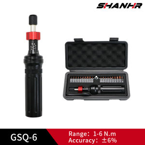 SHANHR Precision Torque Screwdriver with Mechanical Preset Slip Torque Clutch and 20 Piece Tool Set for Maintenance and Assembly