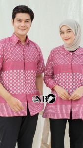 PROMO BATIK MAMAS-TERBARU COUPLE/SARIMBIT/KONDANGAN BLUS KEMEJA BATIK KANTOR ARRIVAL LENGAN PENDEK
