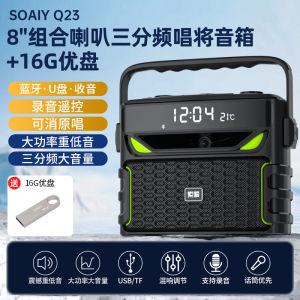 Portable Outdoor Bluetooth Speaker Soaiy Q23 Square Dance Sound System Handheld Home K-Song Shop Revenue Indoor-Outdoor Use