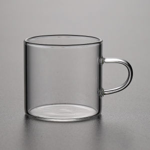 Transparent Glass Tea Set for Home Use Single Cup with Handle Chinese Style Tea Cups for Brewing Tea Female Version 6 Pieces