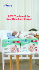 Kleenfant Diaper for Baby Taped Large Pack of 2 60 pad Baby Needs Disposable Korean Diaper Babies