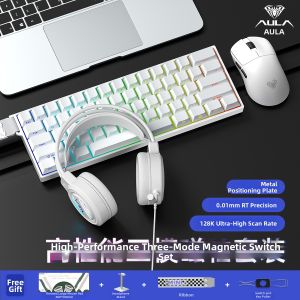 AULA | Customizable Tri-Mode Gaming Keyboard Mouse Headset Set