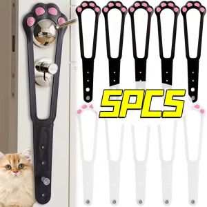 4PCS Cat Door Holder Latch Adjustable Dog Door Stopper Elastic Gate Lock Flex Latch Strap Keep Dog Out From Entering Pet Gate Supply