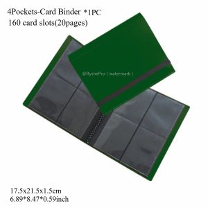4/9/12 Pockets Trading Card Binder Album Display Holder Double Sided Storage Book Compatible with Gaming Cards Yugioh MTG TCG
